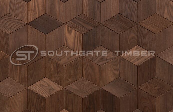 Thermory Thermo-Ash Internal Rhomb Wall Tiles | Feature Wall